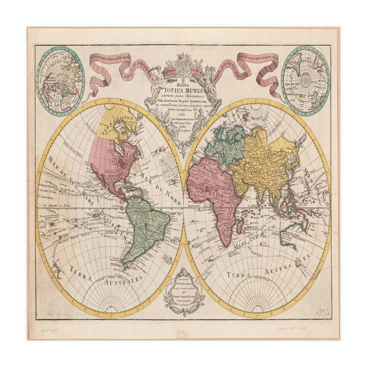 Old world mapa mundi (Print Only)