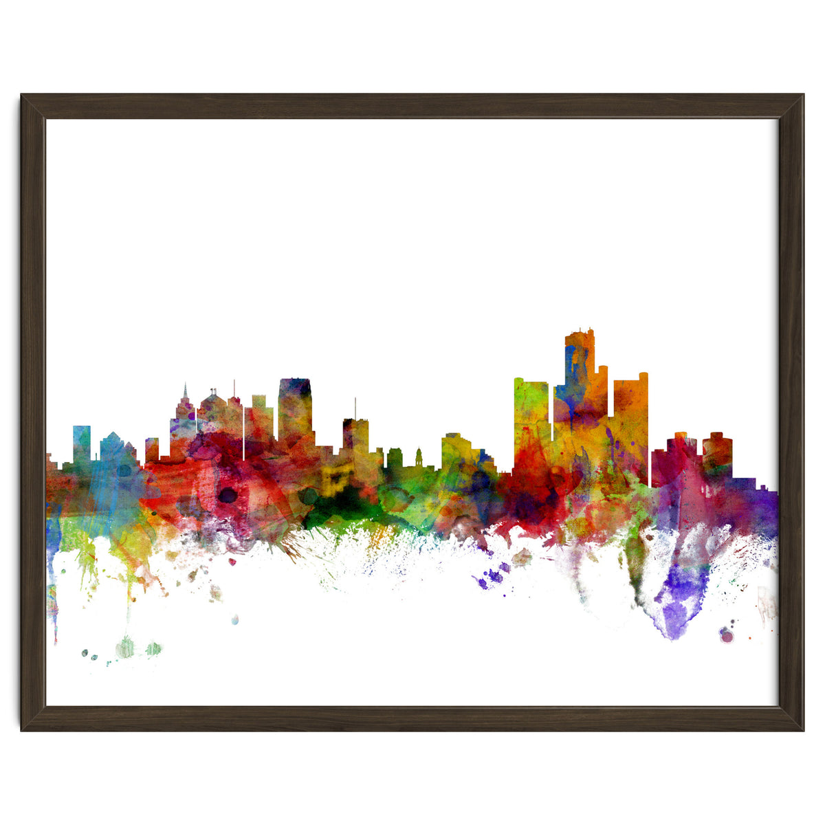 Detroit Michigan Skyline