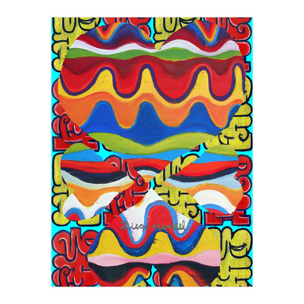 4 Corazones Tapiz 6 (Print Only)