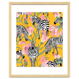 Striped For Life | Zebra Mango Forest | Modern Bohemian Wildlife Jungle | Botanical Nature thumbnail
