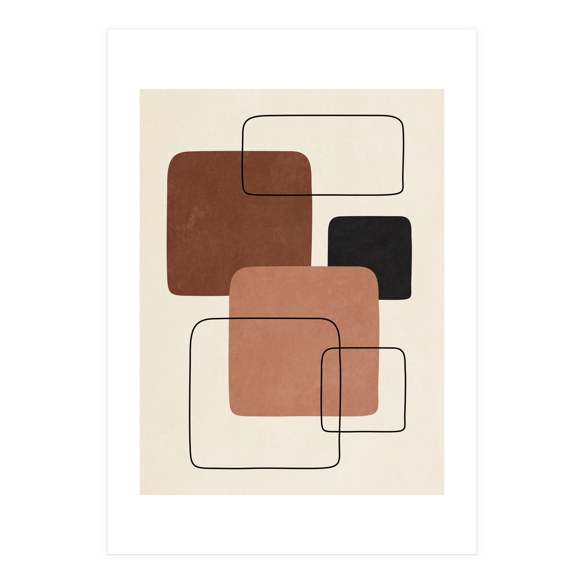 GEOMETRIC SHAPES - TERRACOTTA 02 (Print Only)