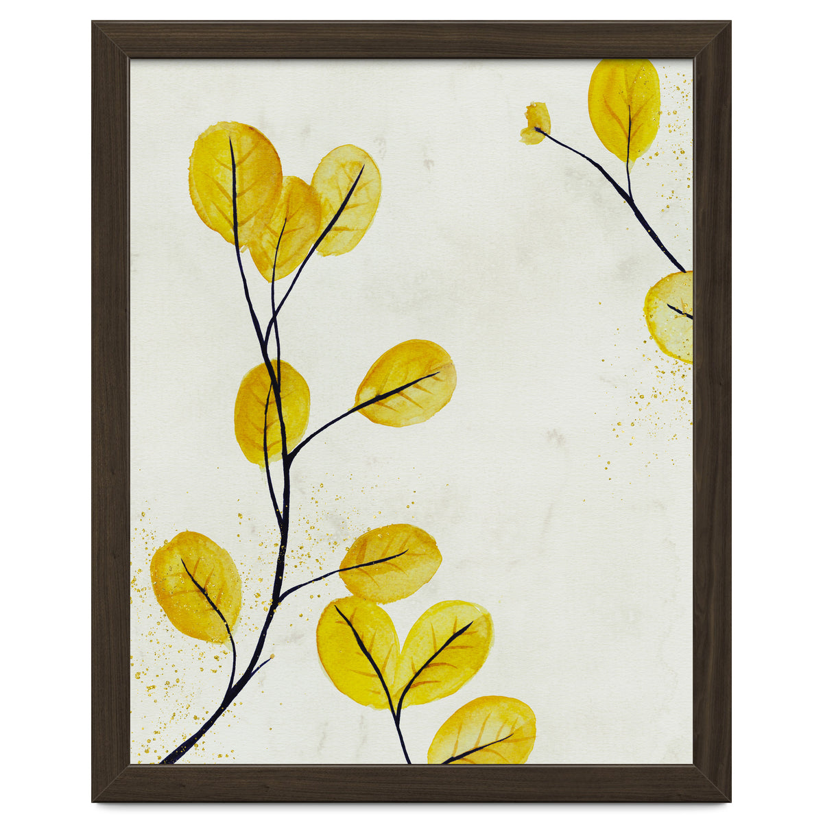 Golden birch leaves