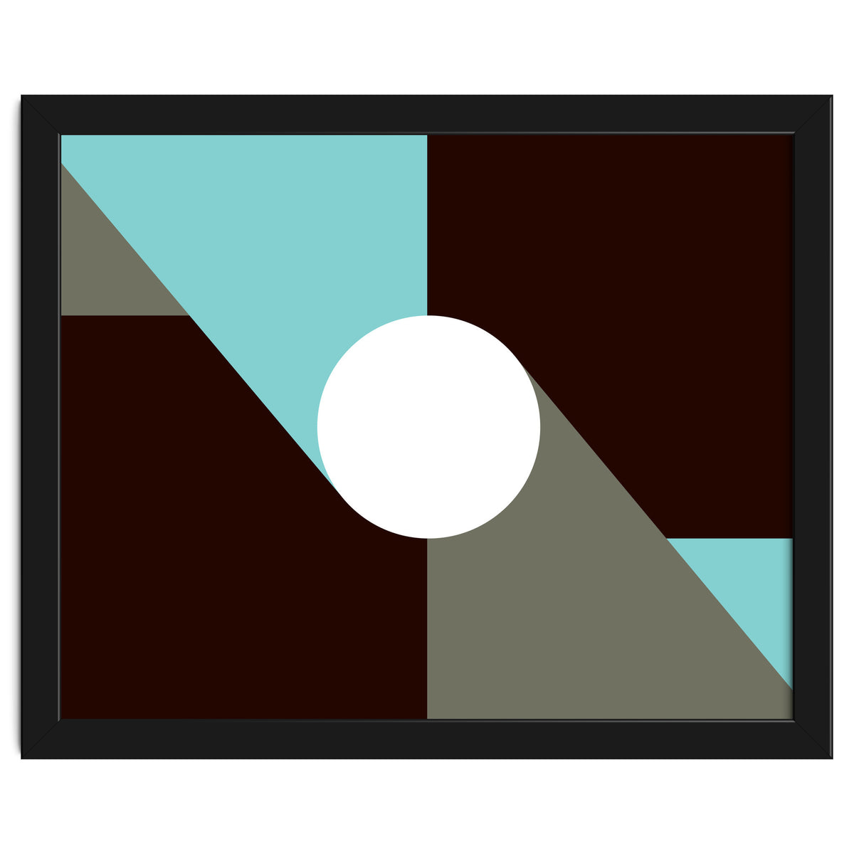 Geometric Shapes No. 29 - baby blue & grey