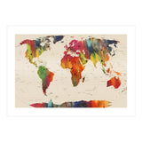 ALLOVER THE WORLD-Painted map (Print Only) thumbnail