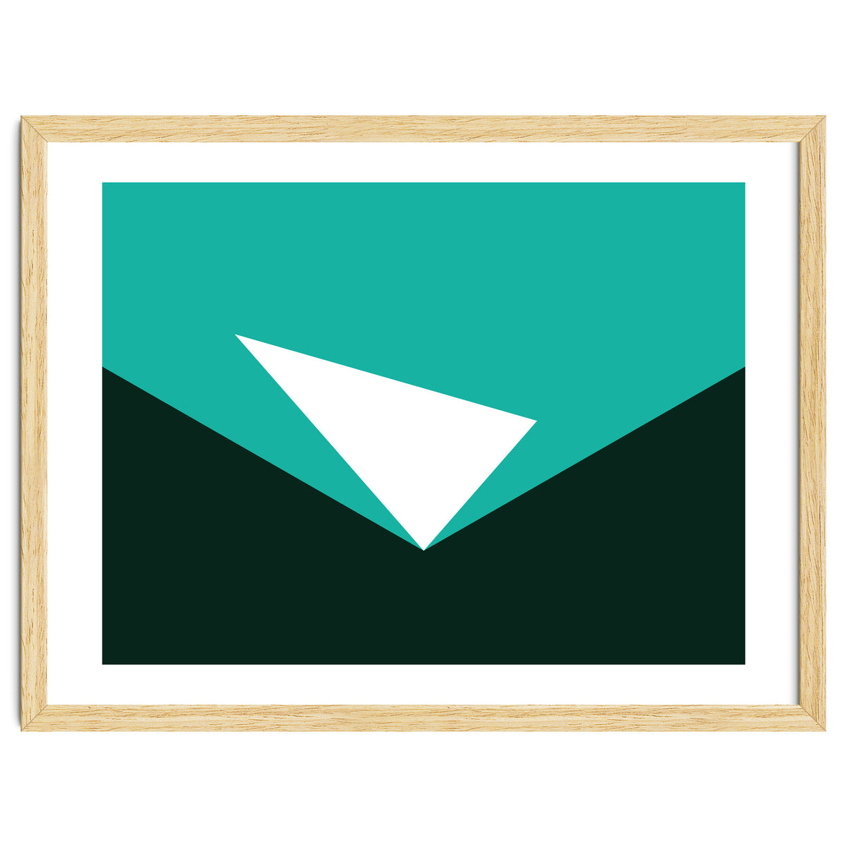 Geometric Shapes No. 57 - turquoise & black