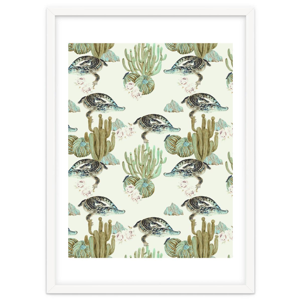 Crocodile pattern on the cactus