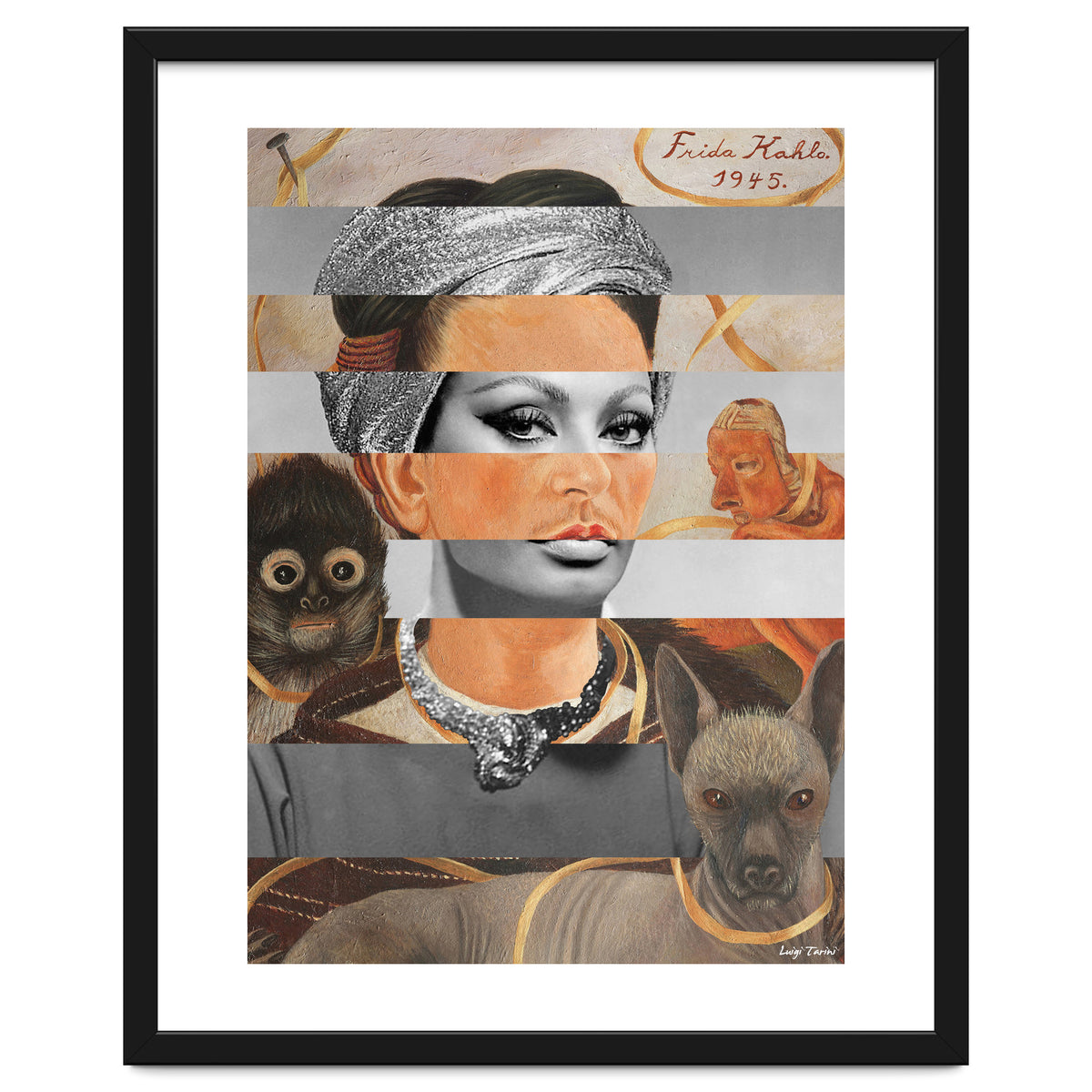 Self Portrait By Frida Kahlo & Sophia Loren