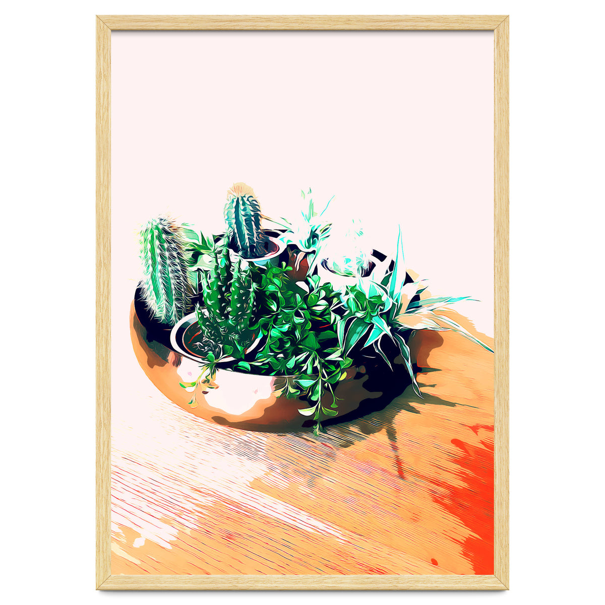 Cacti In A Copper Pot