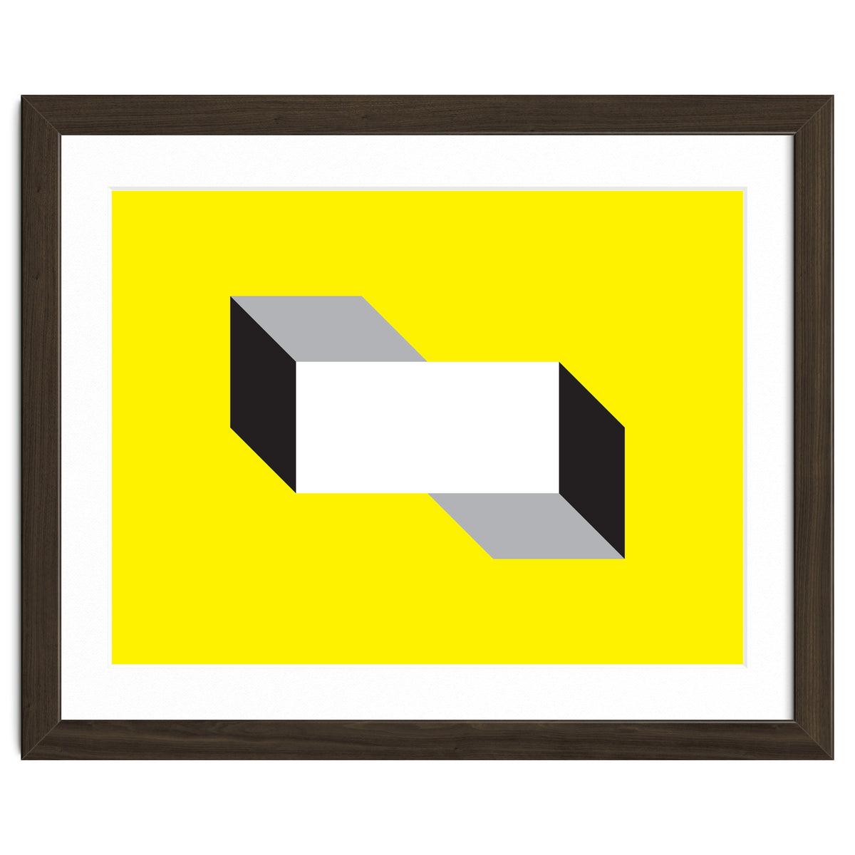 Geometric Shapes No. 50 - yellow, black & grey