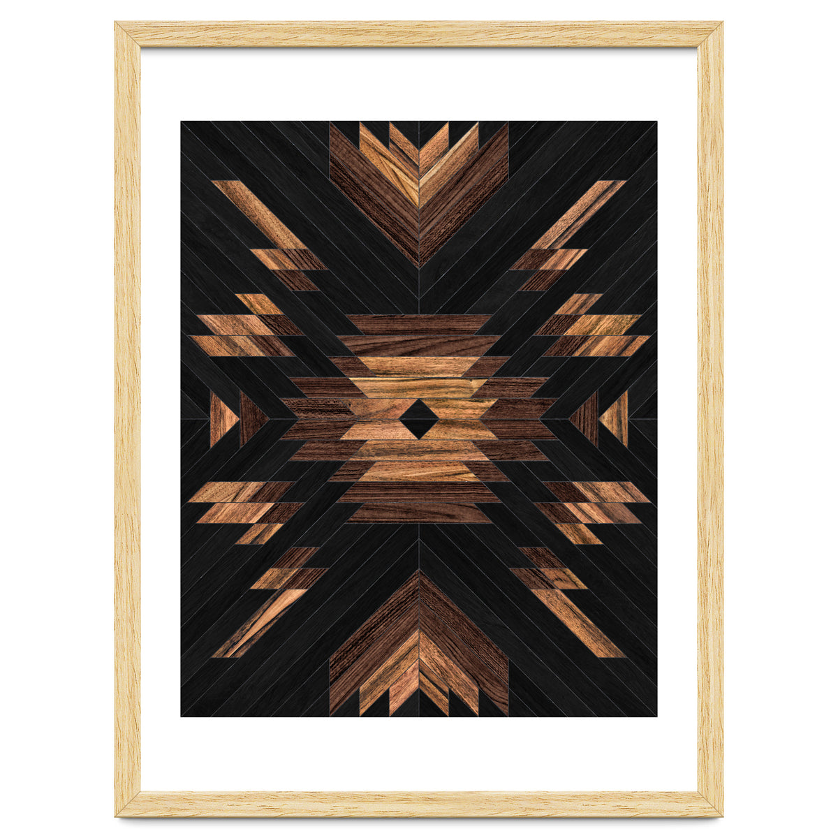 Urban Tribal Pattern No.7 - Aztec - Wood