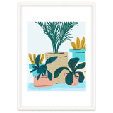 Little House Plants | Pastel Botanical Nature Plant Pots | Bohemian Cute Chic Palm Modern thumbnail