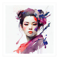 Watercolor Modern Geisha #5 (Print Only)