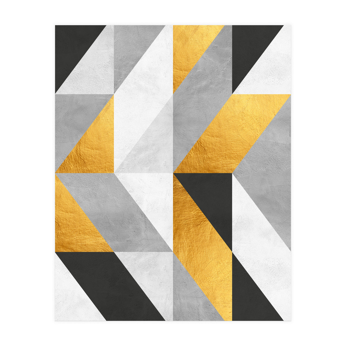 Gray and Gold Composition I (Print Only)