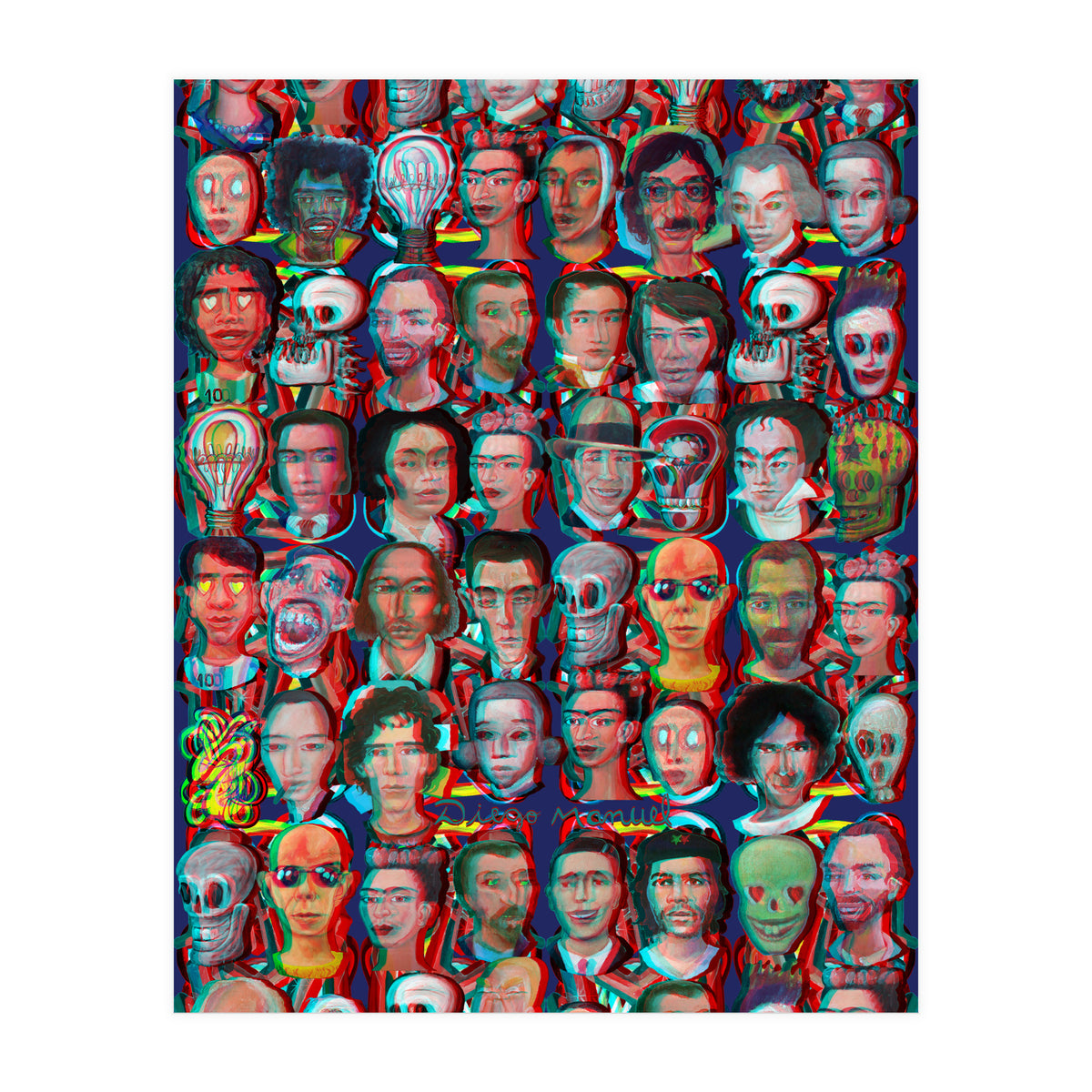 Formas 14 34 3d And Retratos 2 (Print Only)