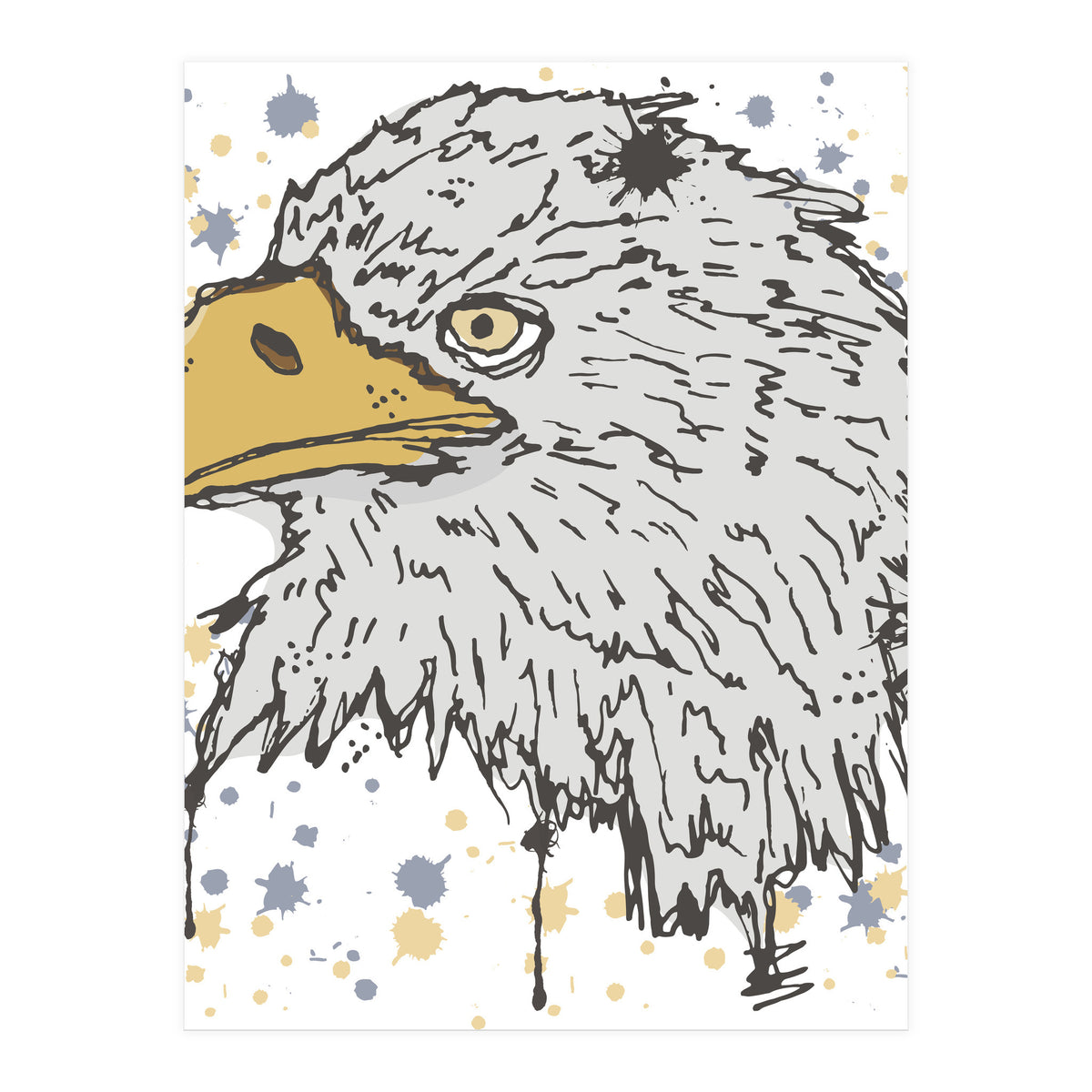 Eagle scribble sketch (Print Only)