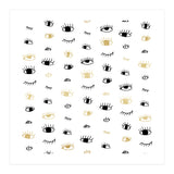 Gold and black eyes and lashes pattern (Print Only) thumbnail