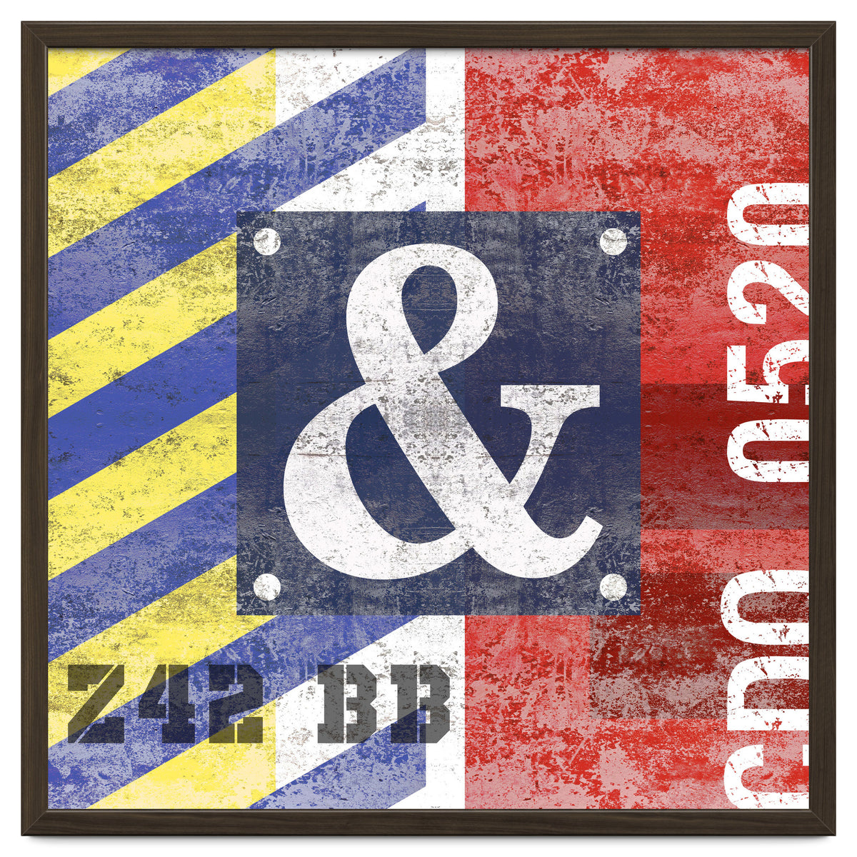 Blue Ampersand Industrial Abstract