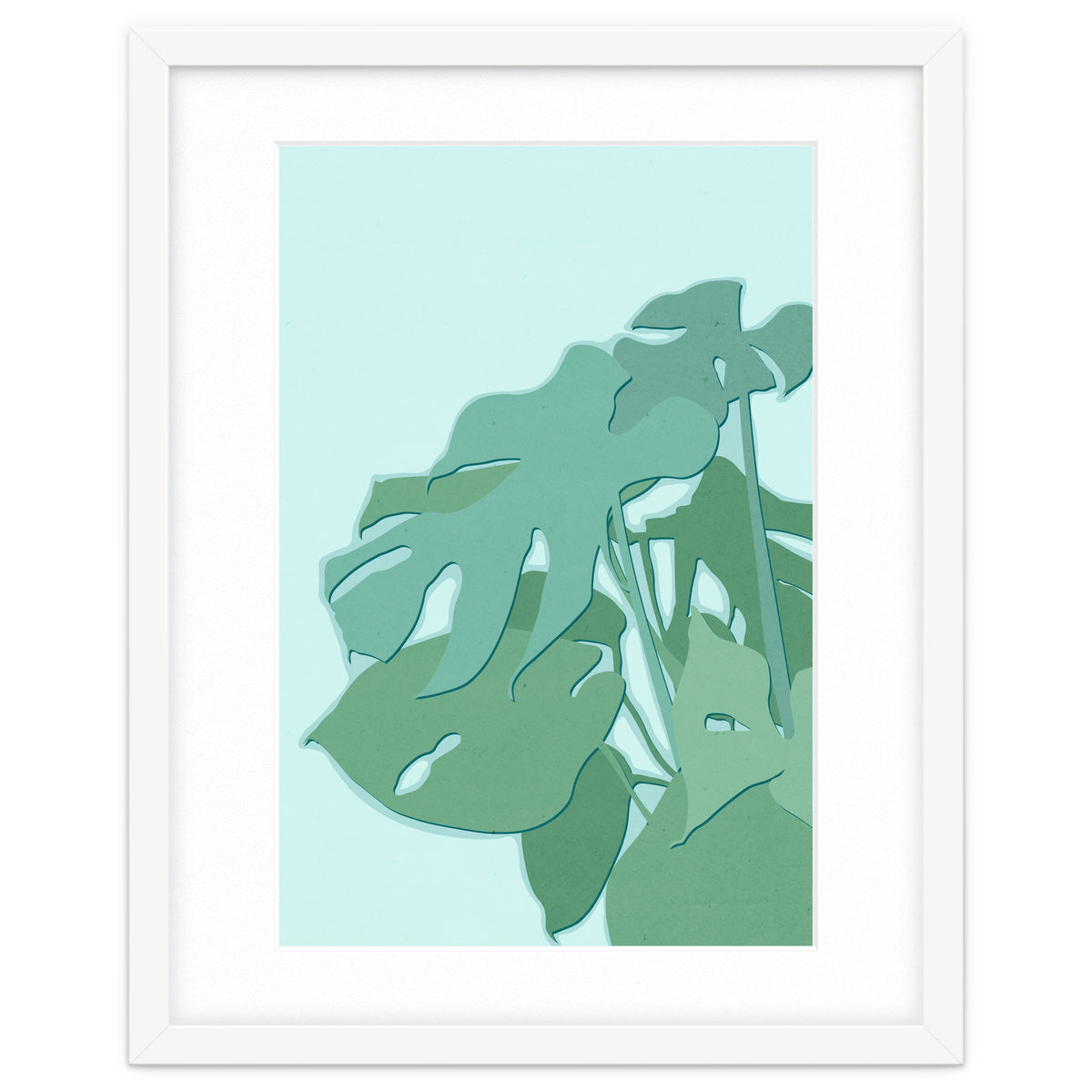 Minimal Monstera Leaves - Greener Eden