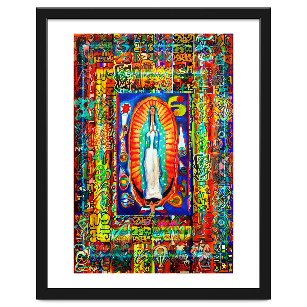 Graffiti Digital 2022 333 and Virgin of Guadalupe