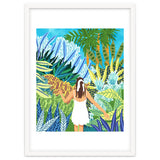 Lost in the Jungle of Feelings | Forest Tropical Botanical Nature Plants Illustration thumbnail