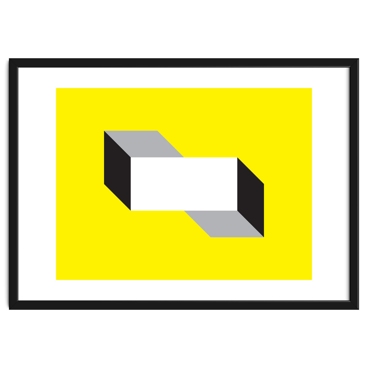 Geometric Shapes No. 50 - yellow, black & grey
