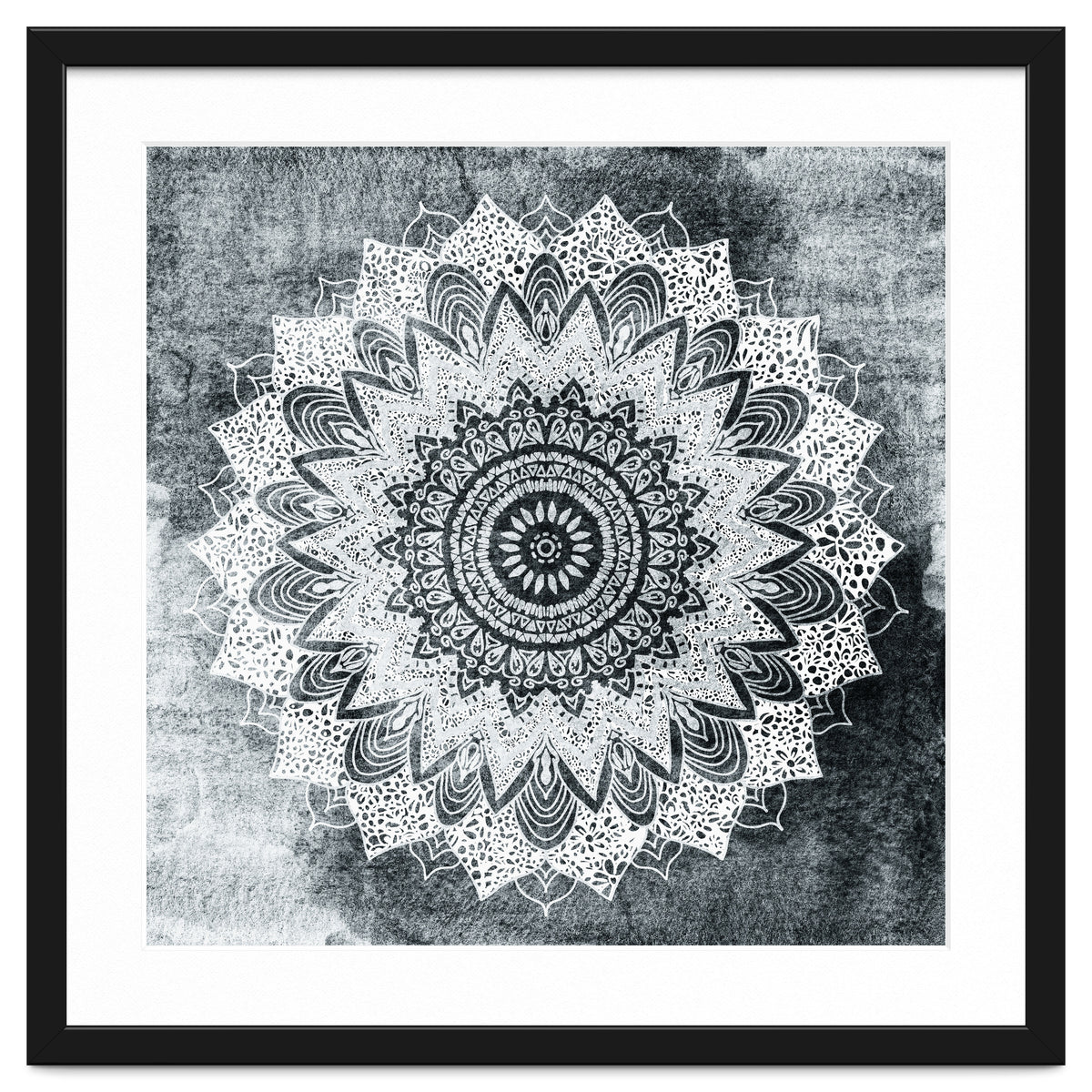 Bohochic Mandala In Gray