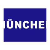 Let`s go to Munchen, Germany! Blue road sign (Print Only) thumbnail