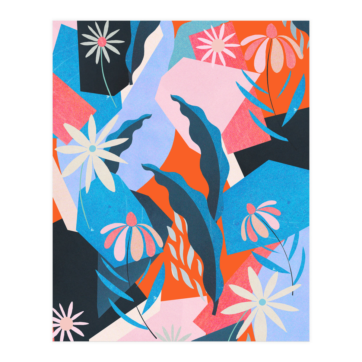 Blue, orange and pink (Print Only)