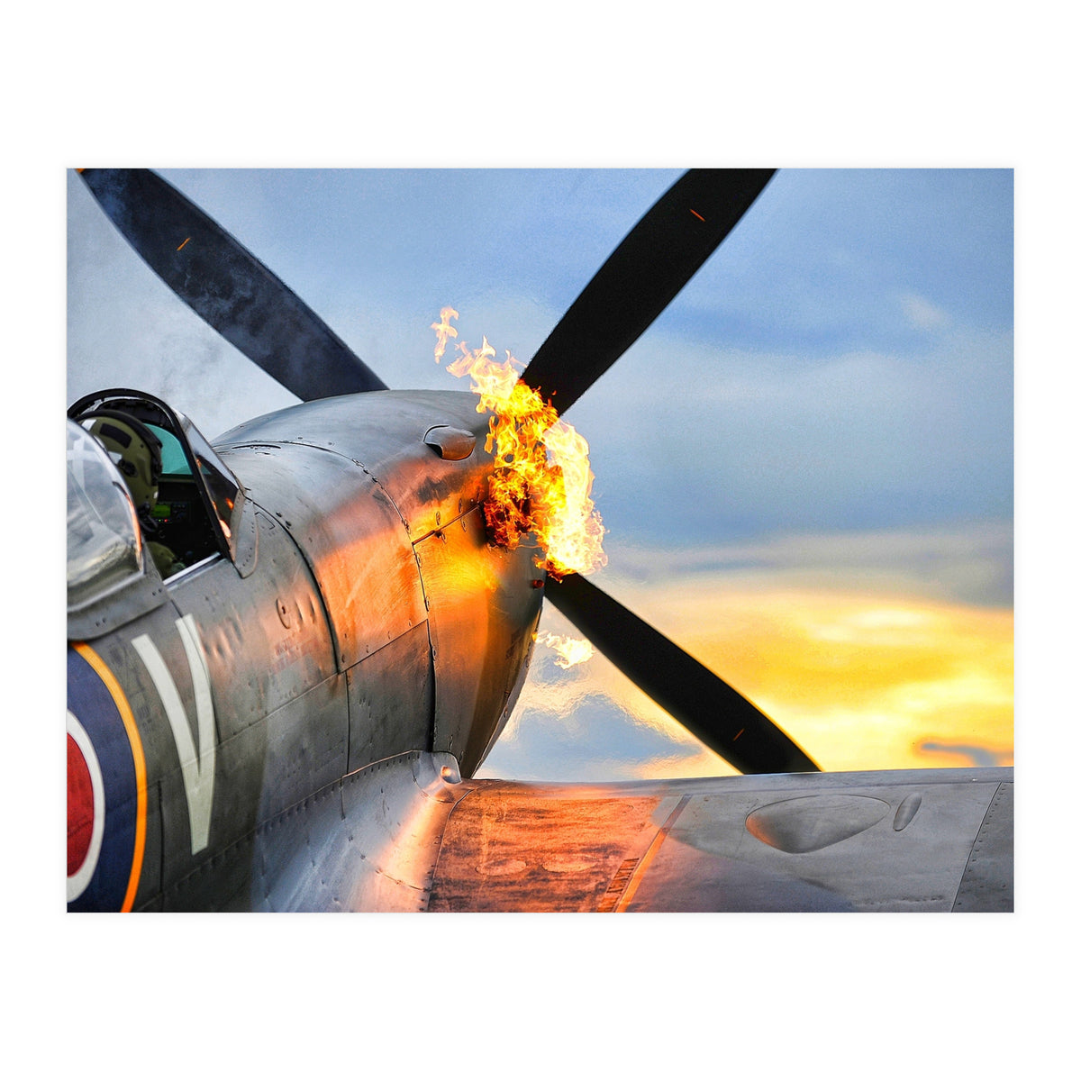 Spitfire Fighter Aircraft 'hot Starting' (Print Only)