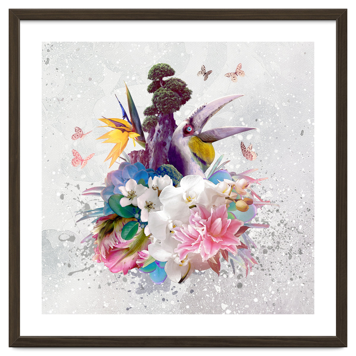 Floral Hornbill Grey