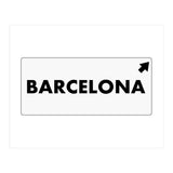 Let`s go to Barcelona, Spain! White road sign (Print Only) thumbnail