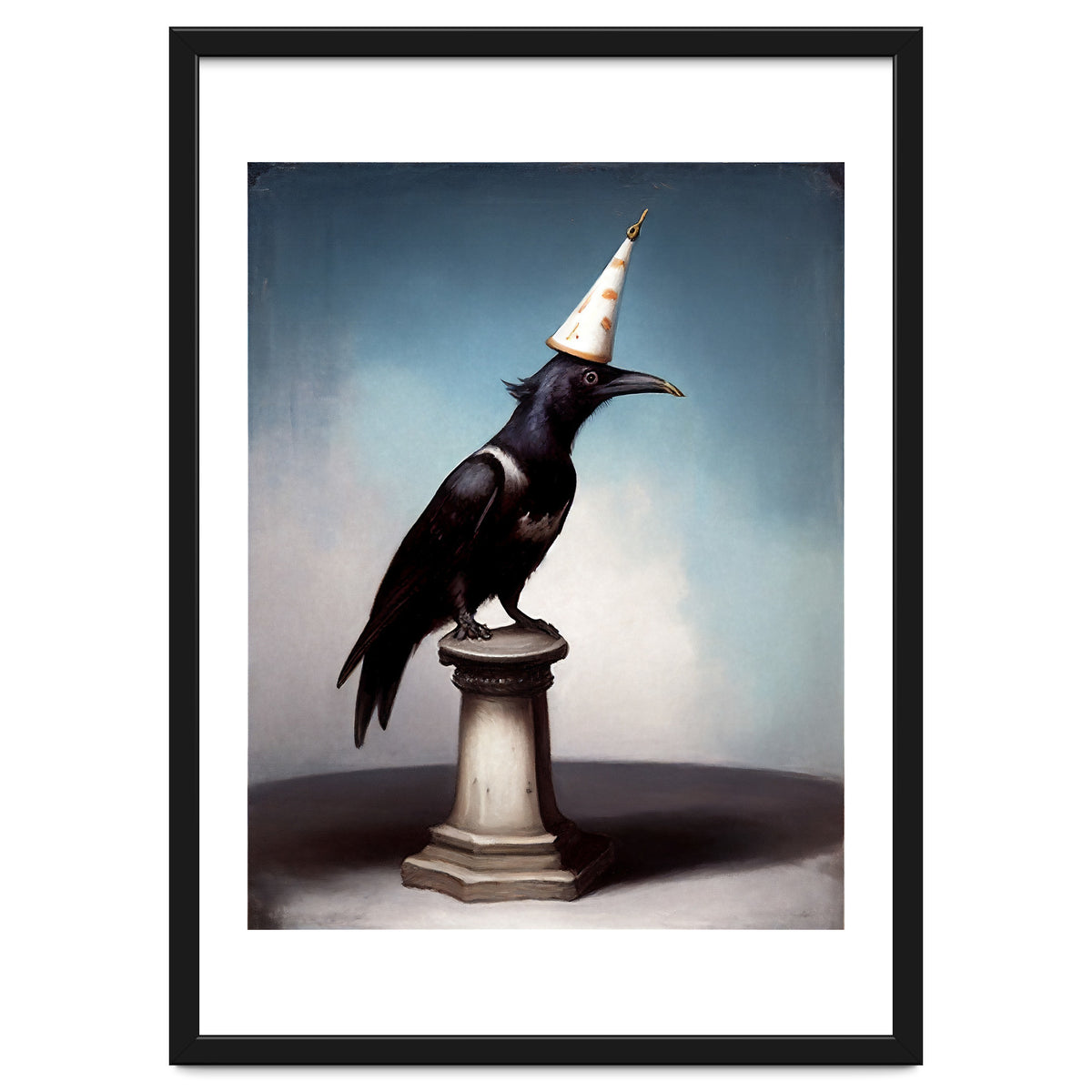 Crow In A Party Hat Gothic Painting