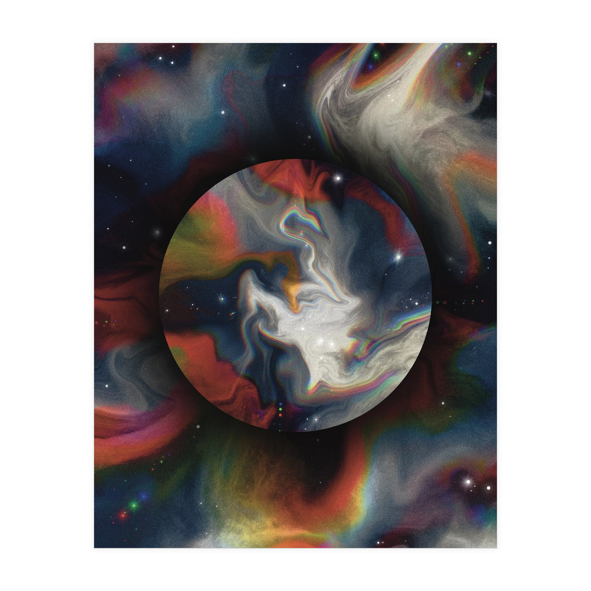 Planet Space Marble Black Hole  (Print Only)