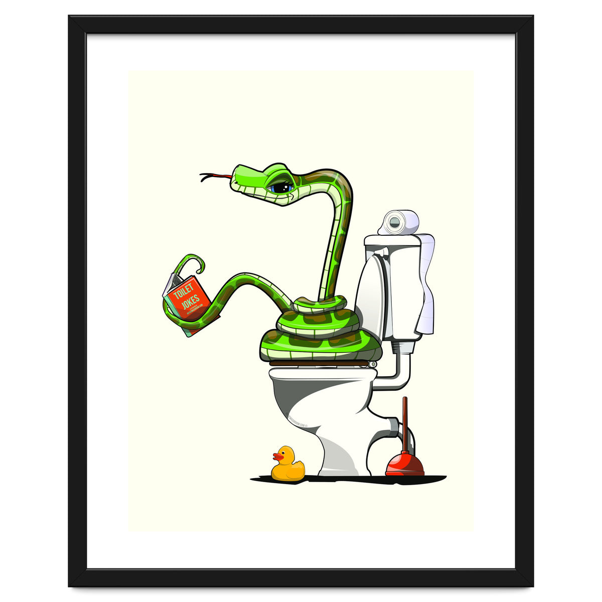 Snake on the Toilet, funny Bathroom humour