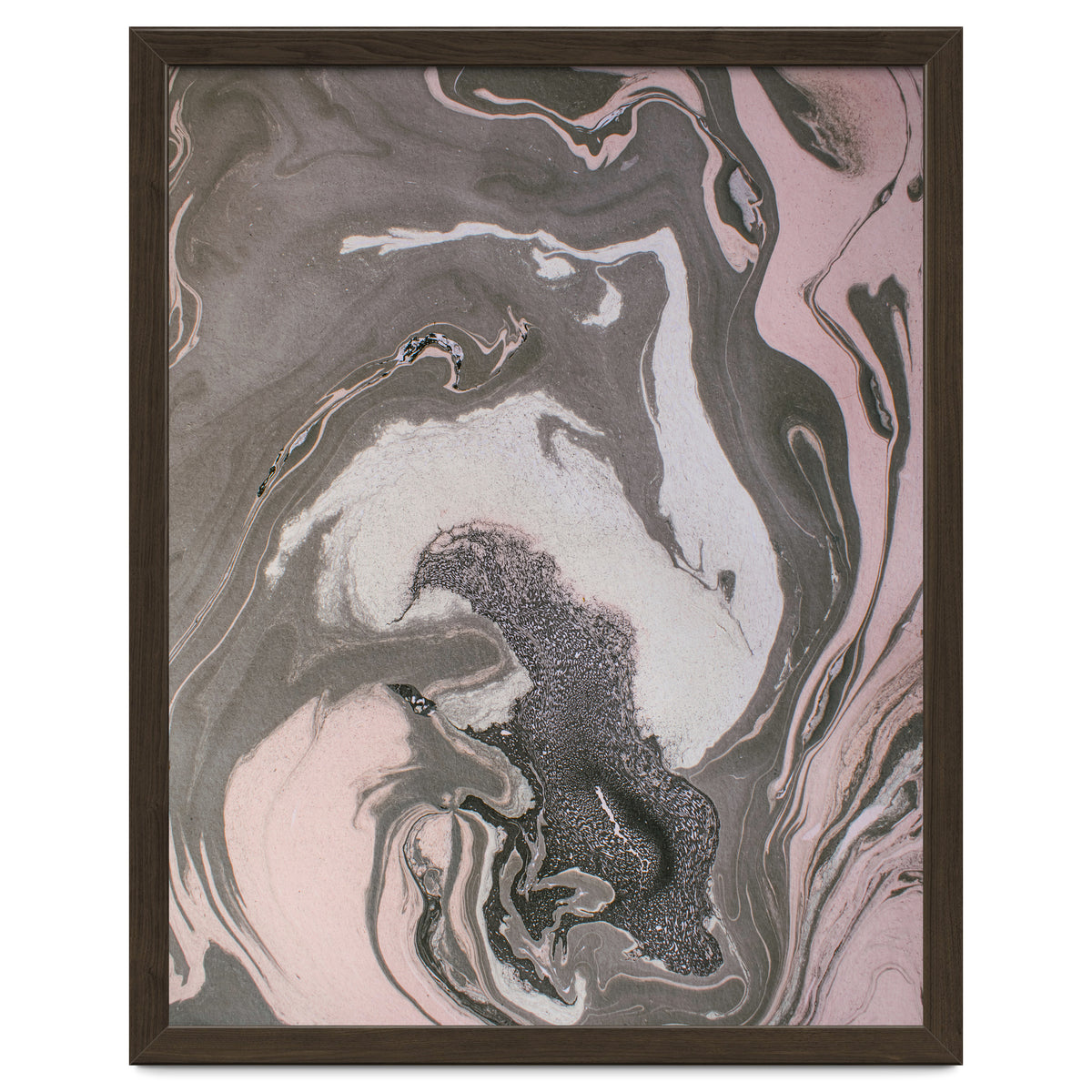 Pink and gray marbled paper