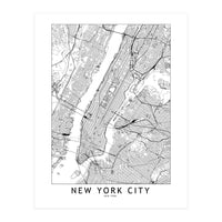 New York City White Map (Print Only)