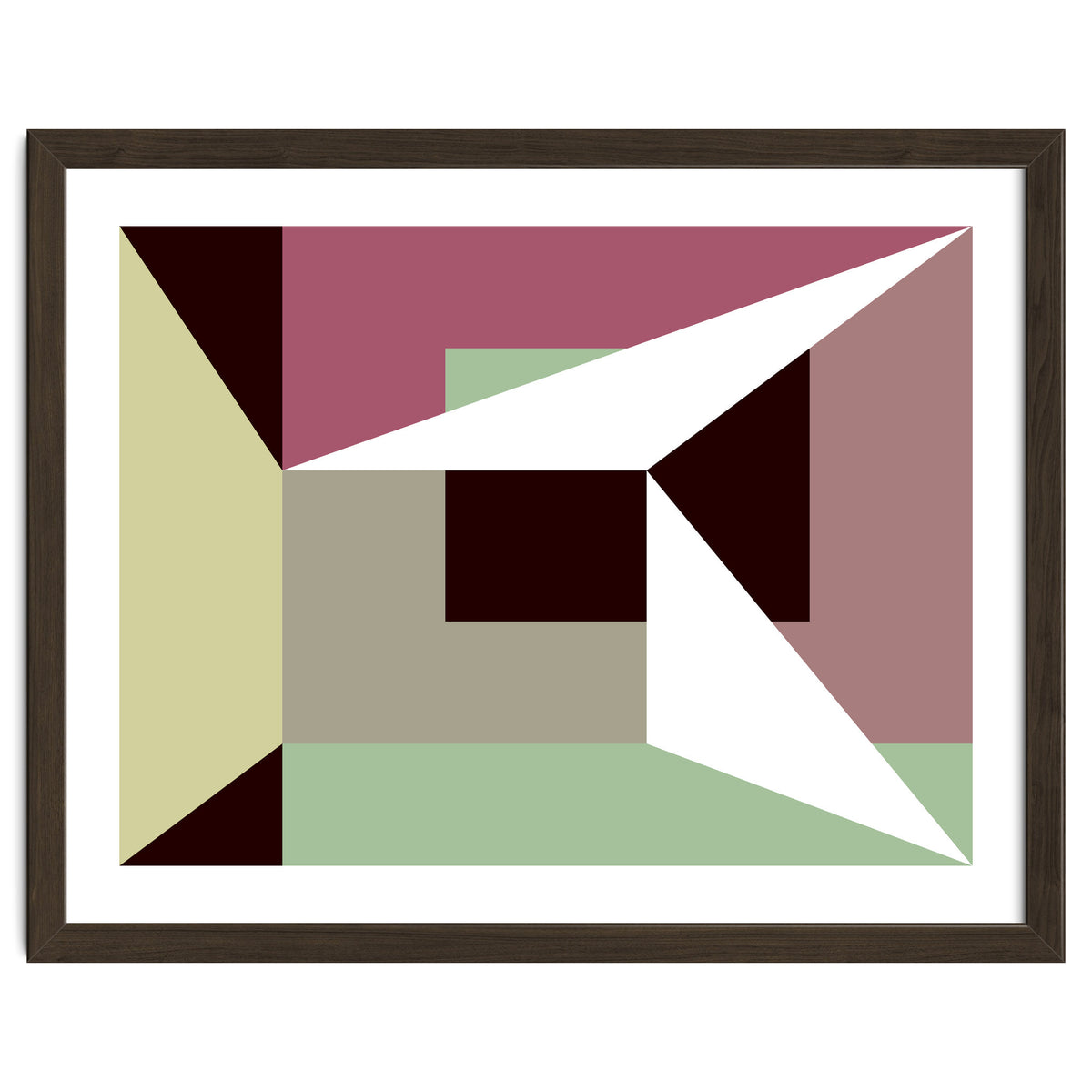 Geometric Shapes No. 26 - green & purple