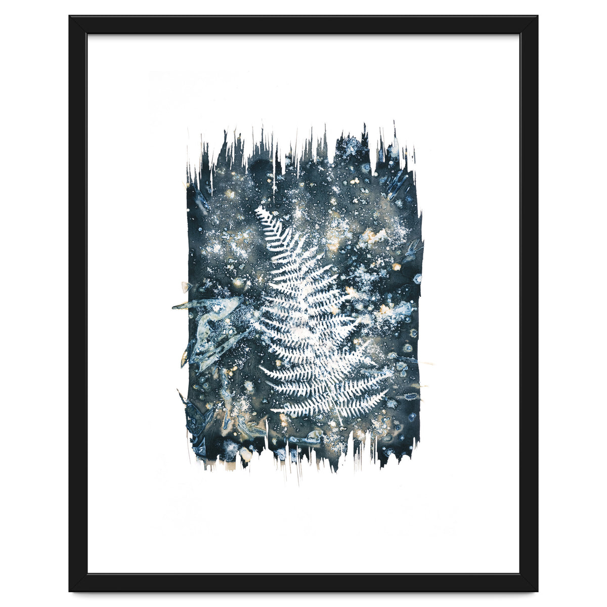 Indigo Blue Botanical Leaves No. 11