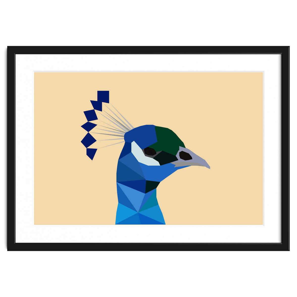 Peacock Low Poly Art