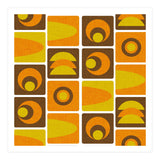 70s Cube Geo Brown  (Print Only) thumbnail