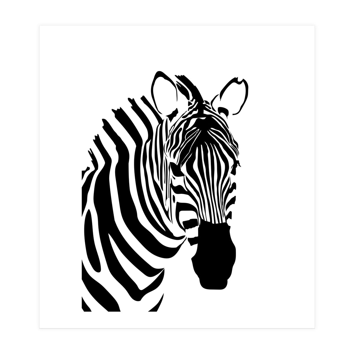 Zebra Stripe - Monochrome (Print Only)