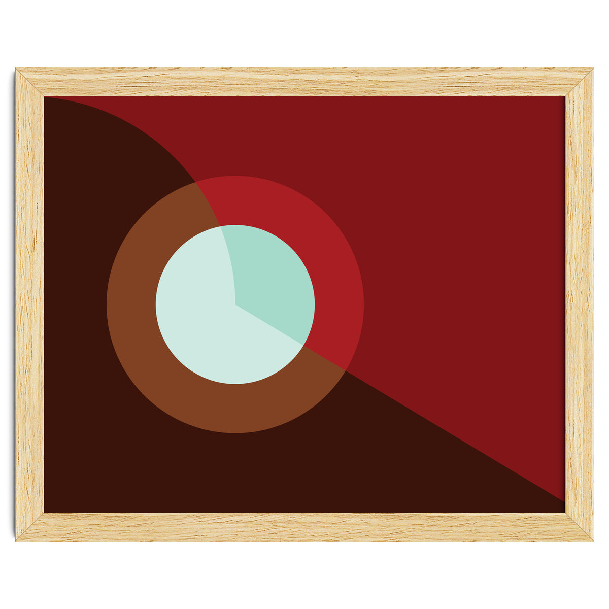 Geometric Shapes No. 2 - deep reds & turquoise