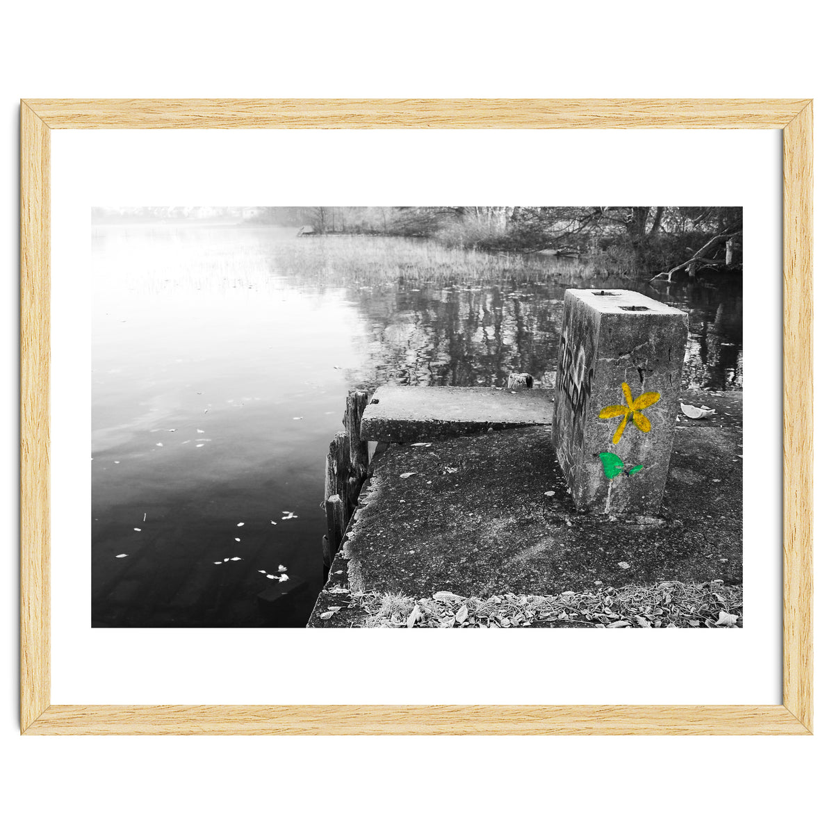 Frozen Ground Yellow Flower Street Art