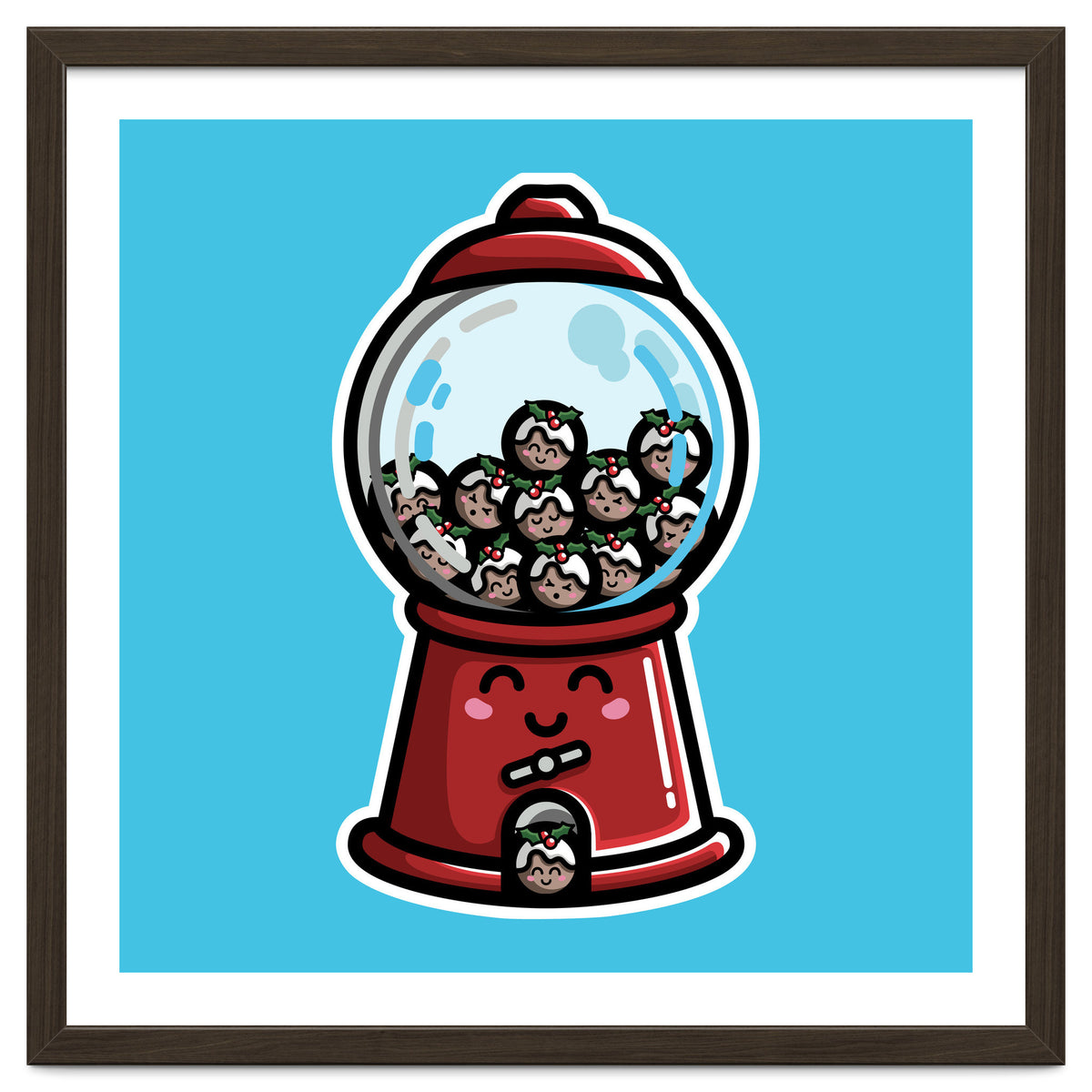 Kawaii Cute Christmas Pudding Gumball Machine