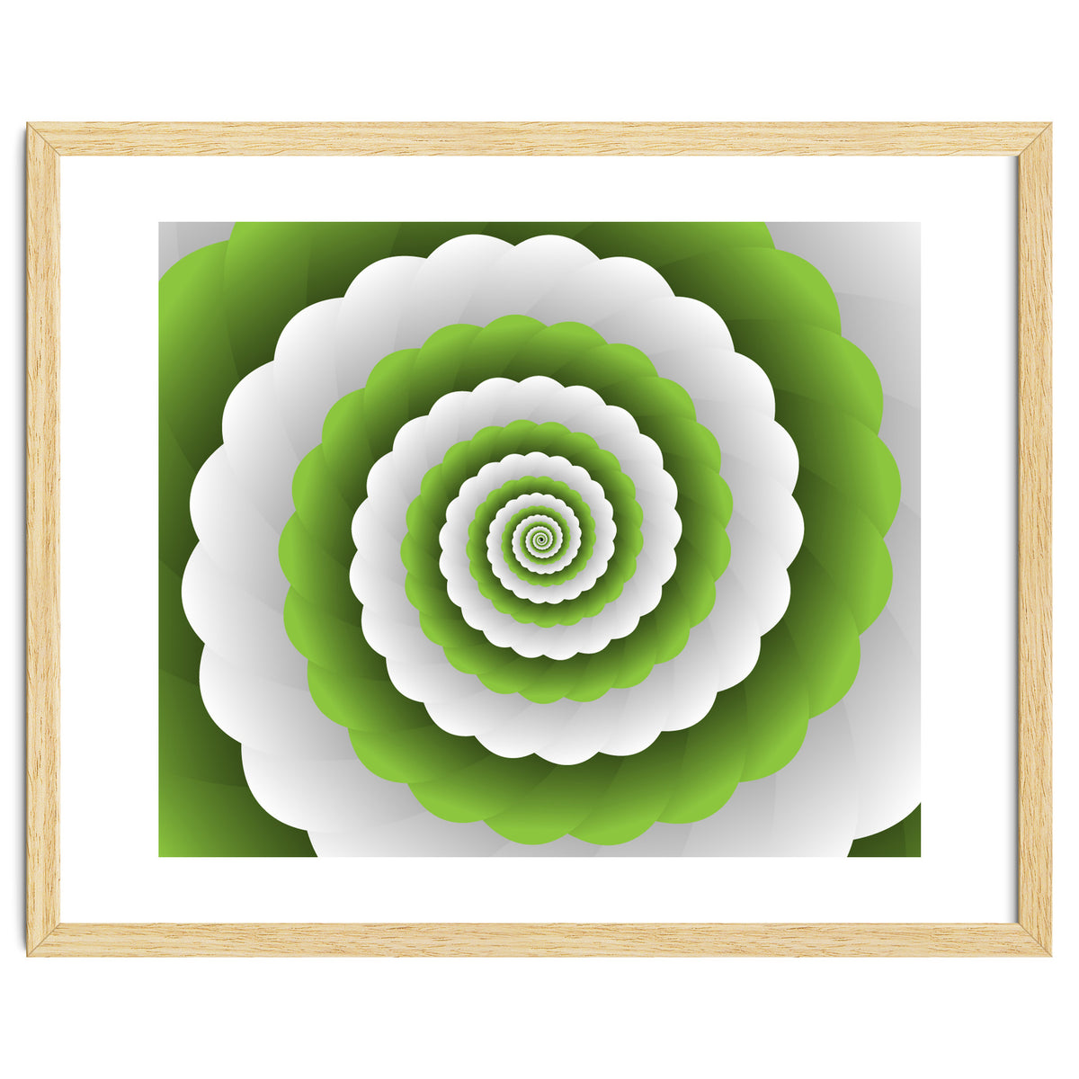 Green Modern Floral Interior Design Art