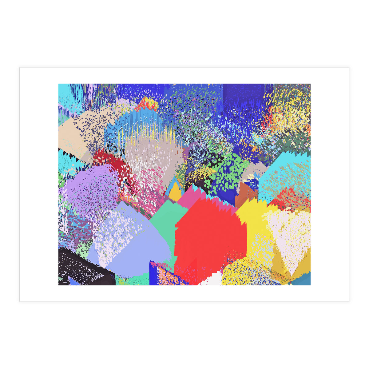 Modern Life, Abstract Contemporary Graphic Design, Eclectic Colorful Shapes (Print Only)