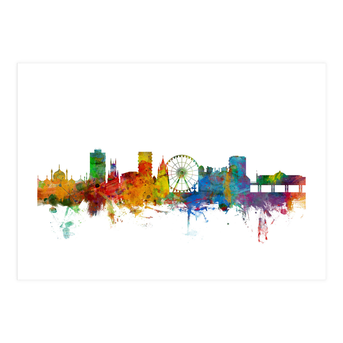 Brighton England Skyline (Print Only)