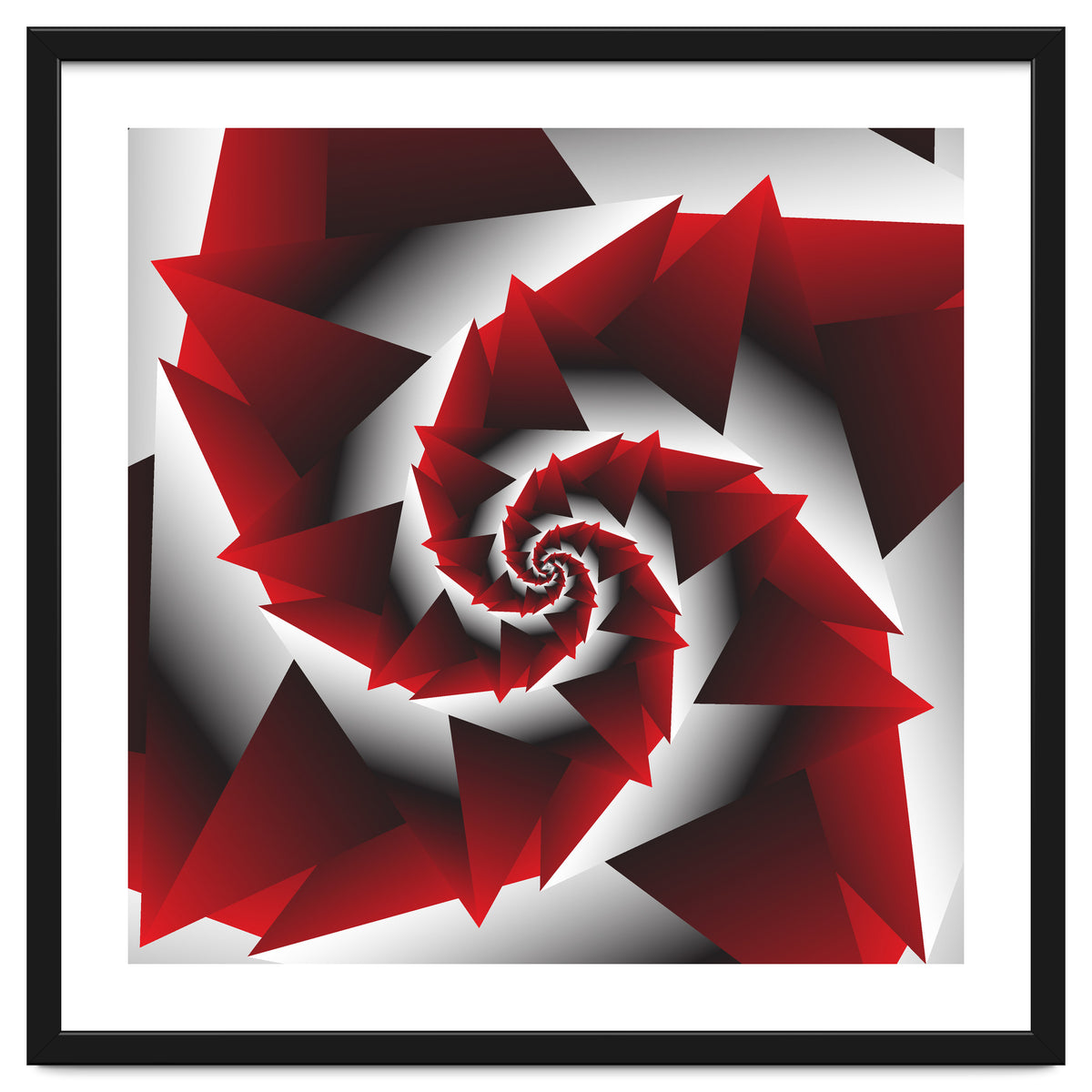 Abstract Geometric Red Graphics