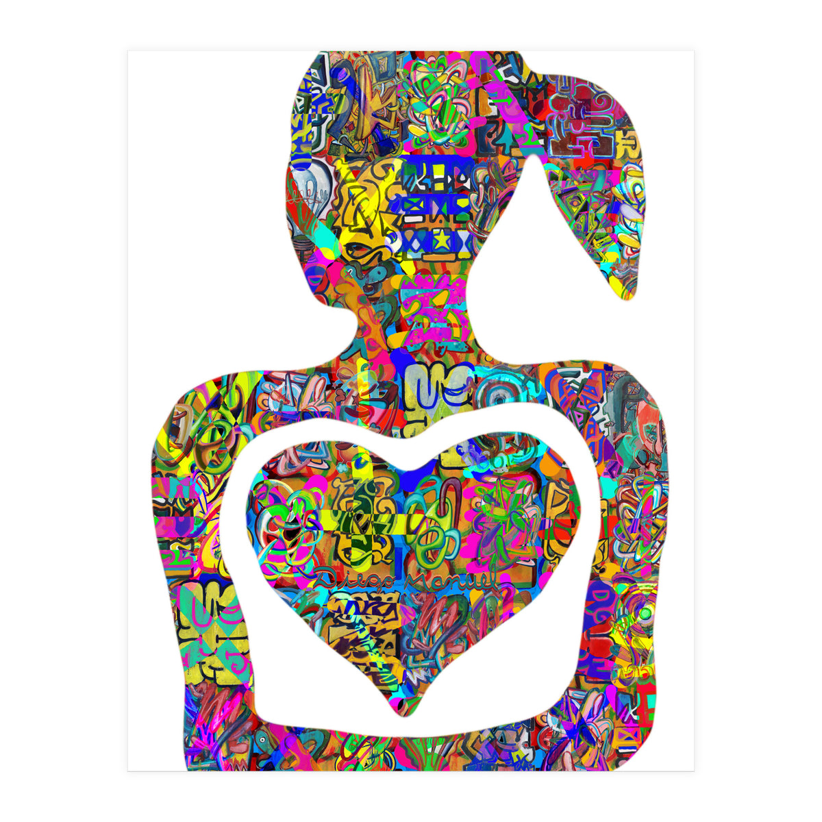 Mujer Digital 3 3  (Print Only)