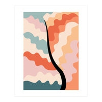 Botanical Retro Floral Waves (Print Only)